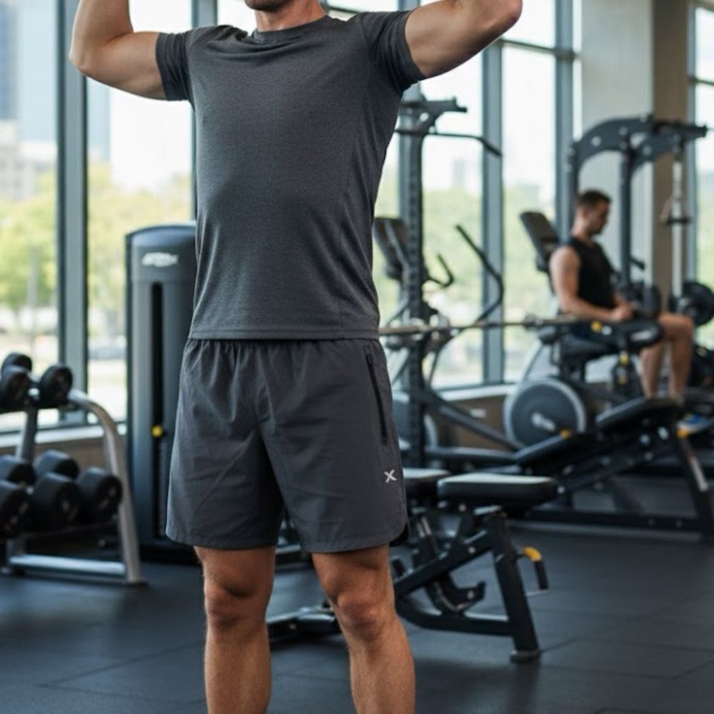 Men's Fitletix Athletic Shorts in Charcoal Gray Size XL